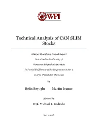 Technical Analysis of CAN SLIM Stocks