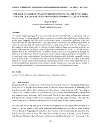 The Role of Anchor Tenant in Driving Traffic in a Shopping Mall: the Case of Nakumatt Exit from Three Shopping Malls in Nairobi