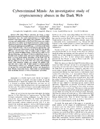 An Investigative Study of Cryptocurrency Abuses in the Dark Web