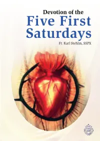 Five First Saturdays Fr