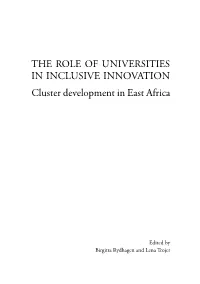 IN INCLUSIVE INNOVATION Cluster Development in East Africa