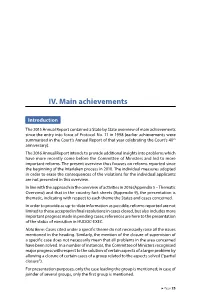 IV. Main Achievements