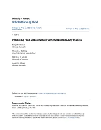Predicting Food-Web Structure with Metacommunity Models