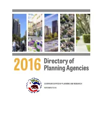 2016Directory of Planning Agencies