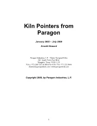 Kiln Pointers from Paragon
