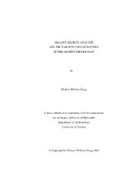Organic Residue Analysis and the Earliest Uses of Pottery in the Ancient Middle East