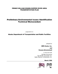 Preliminary Environmental Issues Identification Technical Memorandum