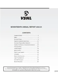 Seventeenth Annual Report 2002-03