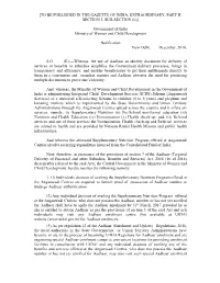 TO BE PUBLISHED in the GAZETTE of INDIA, EXTRAORDINARY, PART II, SECTION 3, SUB-SECTION (Ii)]
