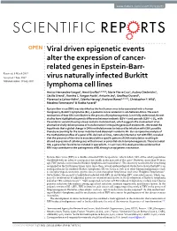 Viral Driven Epigenetic Events Alter the Expression of Cancer-Related