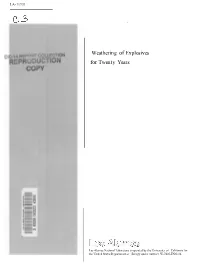 Weathering of Explosives for Twenty Years