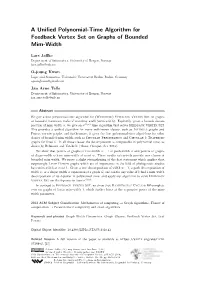 A Unified Polynomial-Time Algorithm for Feedback Vertex Set on Graphs