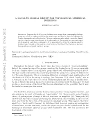 Arxiv:1009.4249V12 [Math.MG] 17 Oct 2012 H Dniyof Identity the a K Ulig Fsmsml Leri Ruswihetbihsti.W O P Now We This
