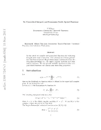 On Generalized Integrals and Ramanujan-Jacobi Special Functions
