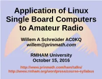 Raspberry Pi and Ham Radio Applications