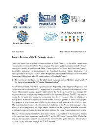 Revision of the EU's Arctic Strategy