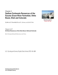 Sodium Carbonate Resources of the Eocene Green River Formation, Uinta Basin, Utah and Colorado Click Here to Return to Volume Title Page by Michael E