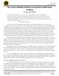 The Army's Mobility Solution to the Joint Forcible Entry Problem