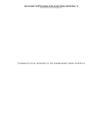 2012 Harmonized Tariff Schedule Pharmaceuticals Appendix