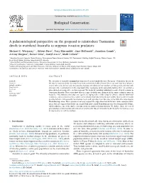 Biological Conservation 232 (2019) 187–193