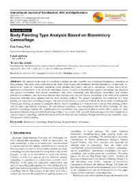 Body Painting Type Analysis Based on Biomimicry Camouflage
