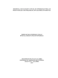 Desarrollo De Un Objeto Virtual De Aprendizaje Para Los Robots Bioloid Con Finalidad De Aplicaciones En Robótica