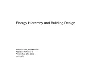 Energy Hierarchy and Building Design