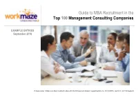 Example Entries from the Guide to MBA Recruitment in the Top 100 Management Consulting Companies