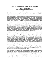 Females with Fragile X Syndrome: an Overview