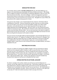 Newsletter for 2019 Meetings Held in 2018 Spring Meeting in Lectoure, Gascony