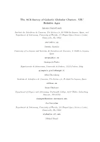 The ACS Survey of Galactic Globular Clusters. VII.1 Relative Ages