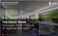 THE IDEAS TRAIN Concepts for the Future of Regional Transport