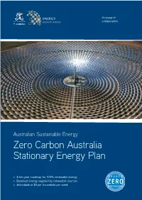 The Zero Carbon Australia 2020 Stationary Energy Plan