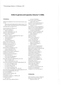 To Genera and Species, Volume 7 (1996)