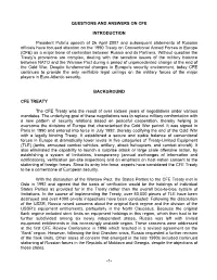 1- Questions and Answers on Cfe Introduction