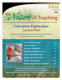 Coloration Exploration Lesson Plan This Activity Will Teach Students How Animals Use Coloration to Stay Alive Within Their Environments