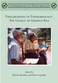 Explorations in Ethnobiology: the Legacy of Amadeo Rea