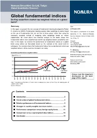 Global Fundamental Indices Do They Outperform Market-Cap Weighted Indices on a Global Basis?