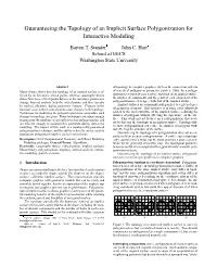 Guaranteeing the Topology of an Implicit Surface Polygonization For