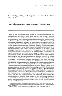 Ink Differentiation with Infrared Techniques