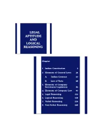 Legal Aptitude and Logical Reasoning