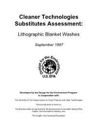 Lithographic Blanket Washes
