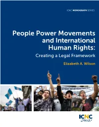 People Power Movements and International Human Rights: Creating a Legal Framework