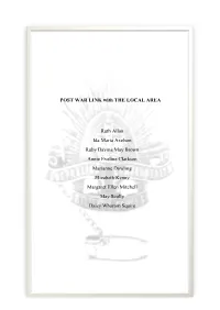 POST WAR LINK with the LOCAL AREA Ruth Allan Ida Maria Axelsen