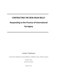 Responding to the Practice of International Surrogacy