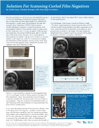 Solution for Scanning Curled Film Negatives By: Charbel Saad, Collection Manager at the Arab Image Foundation