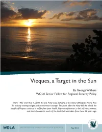 Vieques, a Target in the Sun