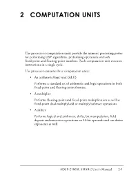ADSP-21065L SHARC User's Manual; Chapter 2, Computation