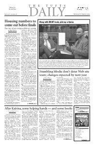Housing Numbers to Come out Before Finals