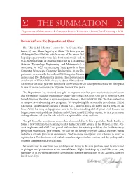 S the Summation S Department of Mathematics & Computer Science Newsletter · Santa Clara University · 2018